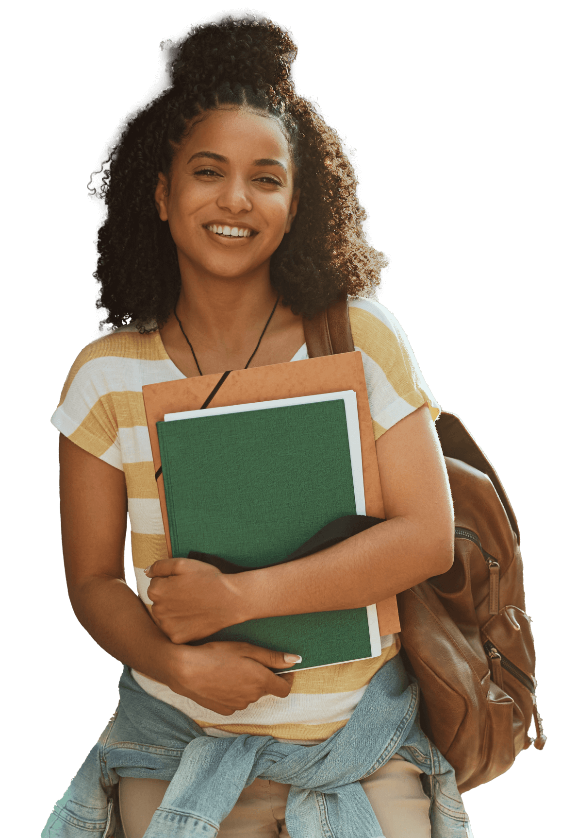 jovem feliz pelo direito educacional